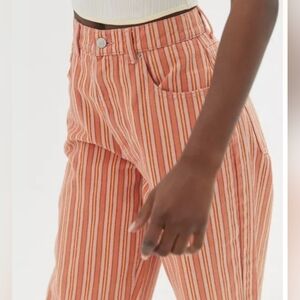 BDG Size 31 Striped Orange Women's Jeans